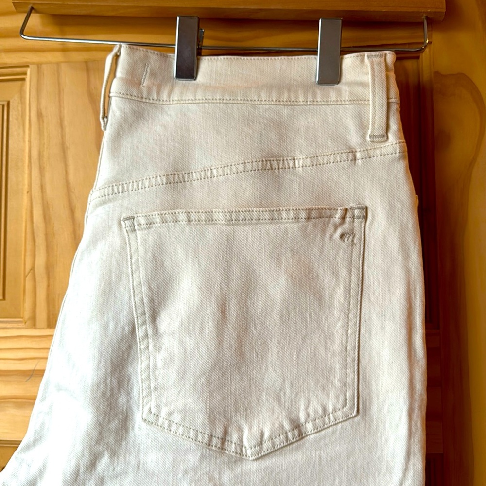Madewell 90s straight high-rise straight leg full length jeans white ecru